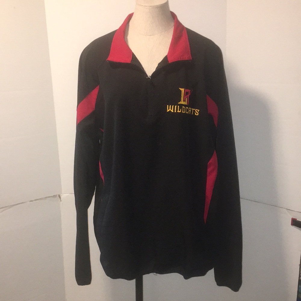 GIII SPORTS BY CARL BANKS LA WILDCATS 1/4 ZIP PULLOVER ELASTIC WAIST.